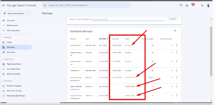 Create an XML sitemap for your website and fix issues