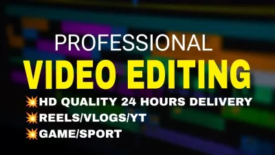 do professional video edit, youtube video editing, tiktok, instagram reels.